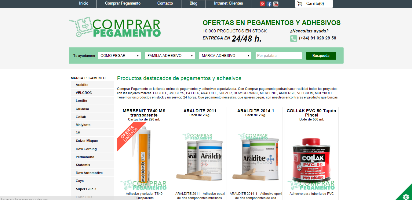 Tienda online Comprarpegamento.com