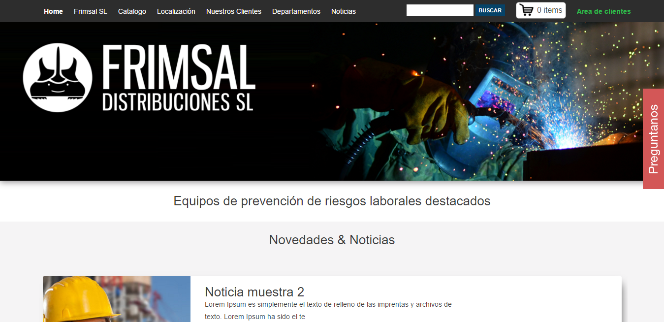 Tienda online muy completa Frimsal